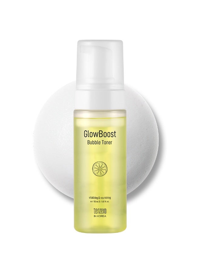 TENZERO Glowboost Bubble Toner 150ml - Anti-Aging Face Toner with Retinol & Glutathione for Wrinkle Care & Instant Brightening - Premium Korean Bubble-to-Liquid Hydrating Glass Skin Facial Toner - Image 1